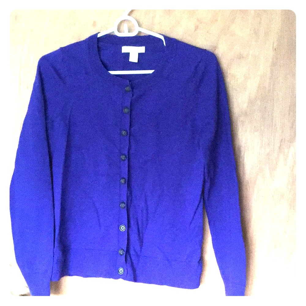Banana republic wool cardigan, cobalt blue size sm